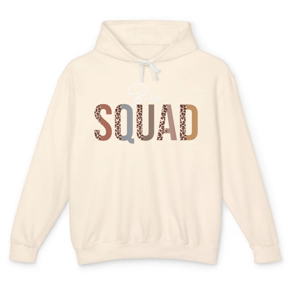 Leopard School Bus Driver Bus Squad Driving School Worker Unisex Lightweight Hoodie