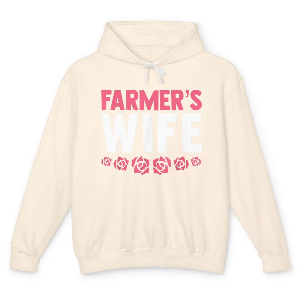 Retro Farmer Wife Funny Farm Lovers Farming Women Western Unisex Lightweight Hoodie