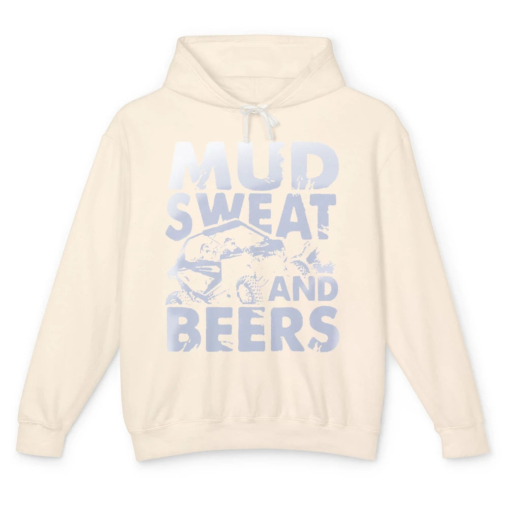 Retro UTV SXS Rider Mud Sweat And Beers ATV Offroad Riding Unisex Lightweight Hoodie