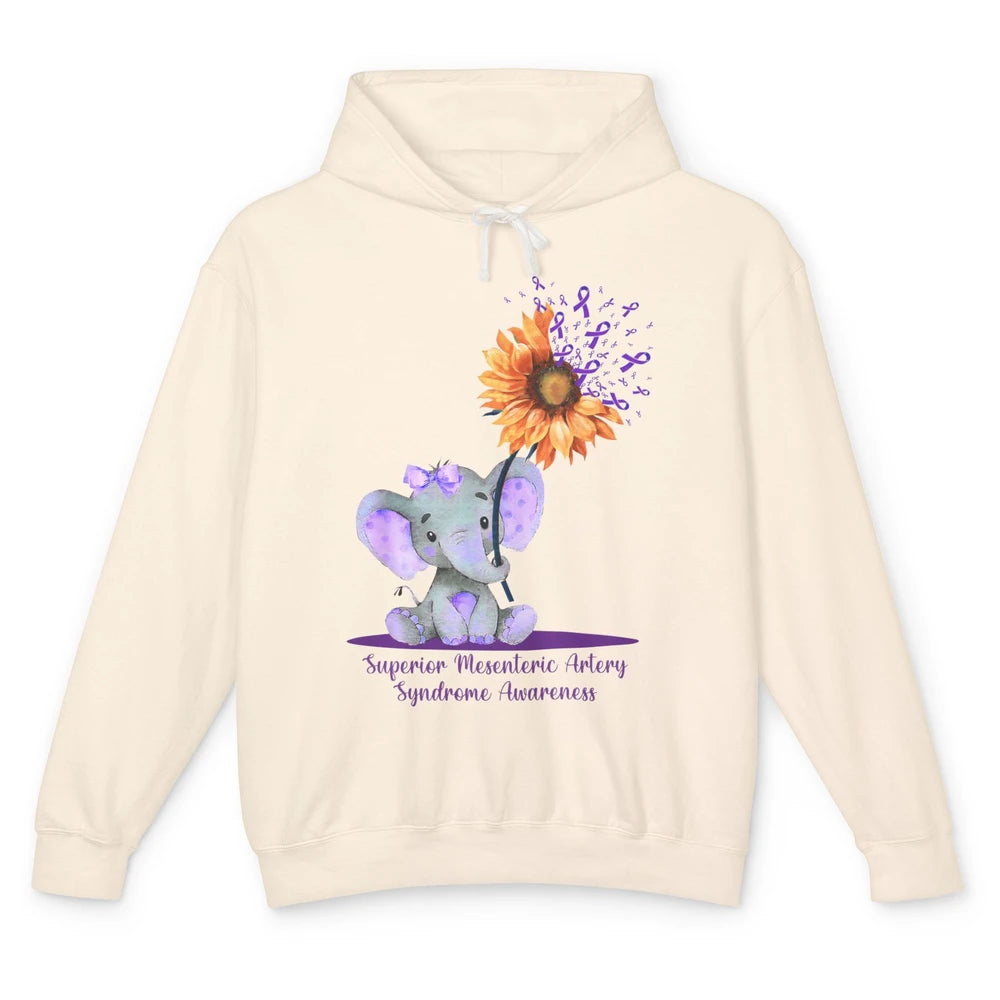 Superior Mesenteric Artery Syndrome Baby Elephant Sunflower Unisex Lightweight Hoodie