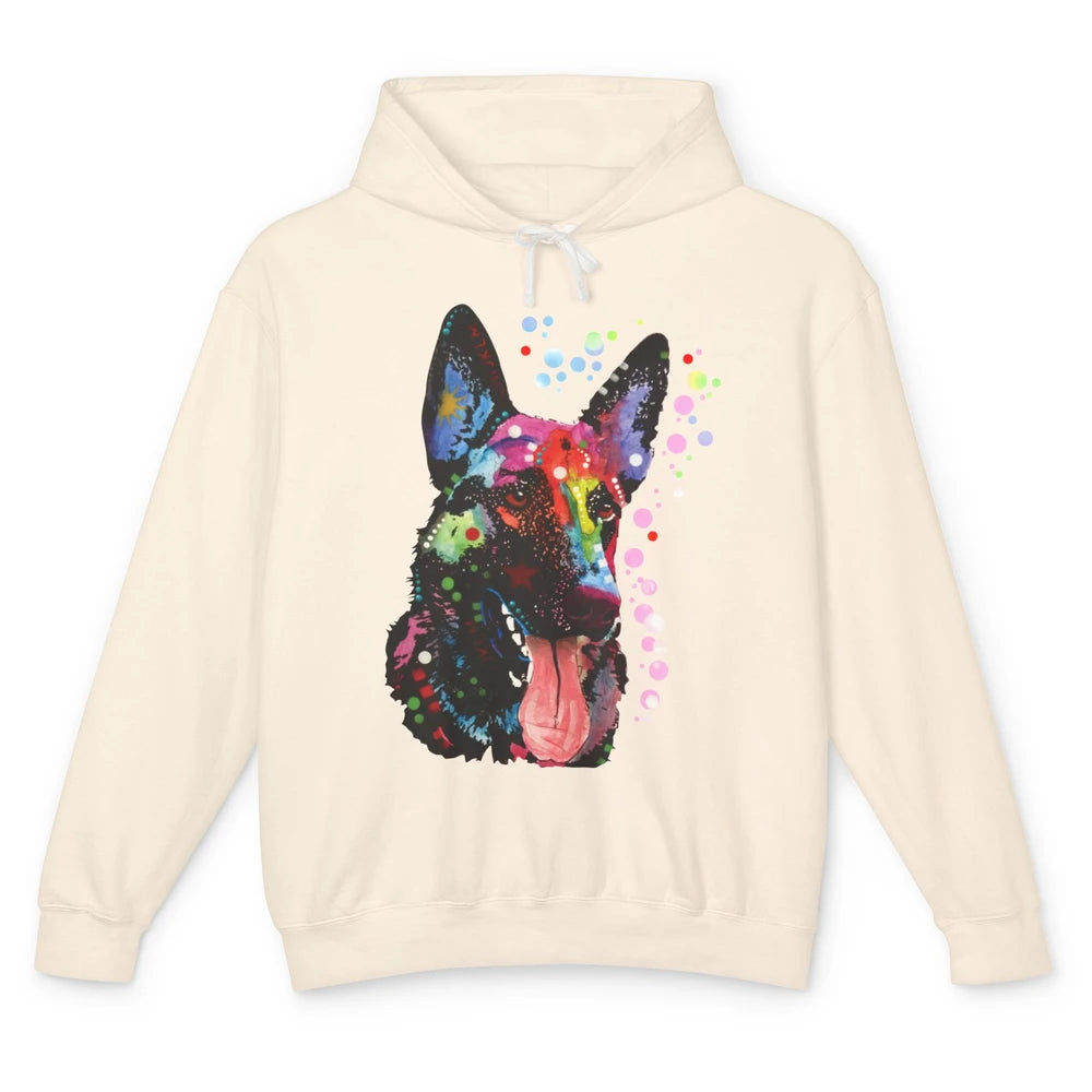 German Shepherd Dog Breed Dean Russo Colorful Dog Lover Unisex Lightweight Hoodie