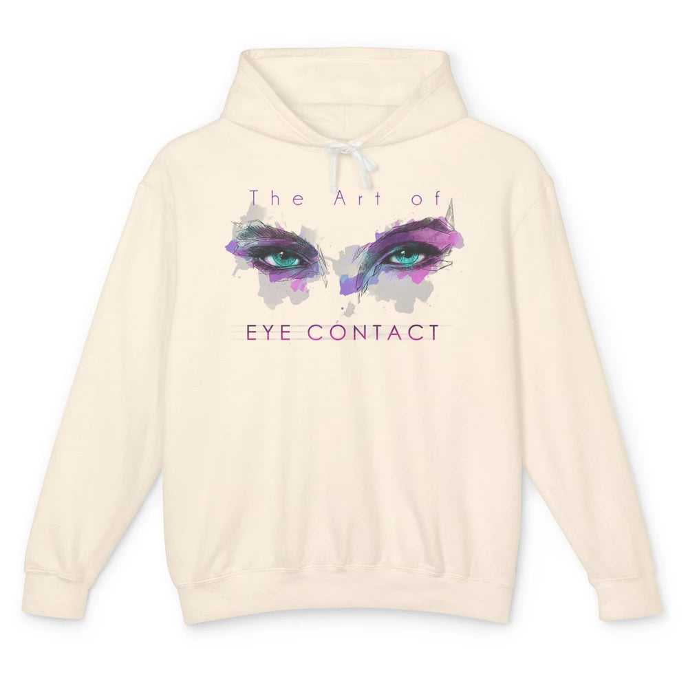 Art Eye Contact Optometry Ophthalmology Optician Watercolor Unisex Lightweight Hoodie