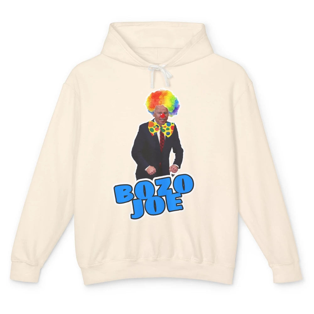 Funny Biden Clown Bozo Joe Anti Biden Liberal Conservative Unisex Lightweight Hoodie