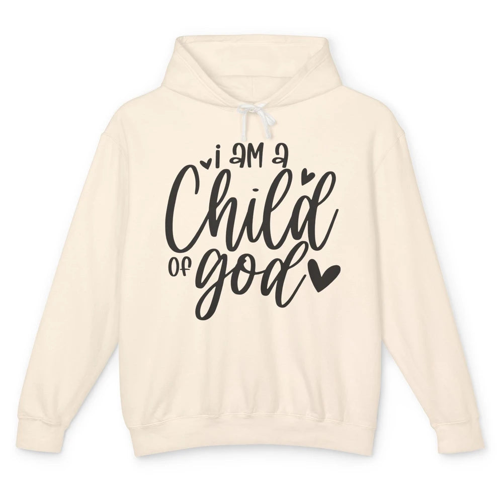 Christian Cross I'm Child Of God Bible Verse Faith Religious Unisex Lightweight Hoodie