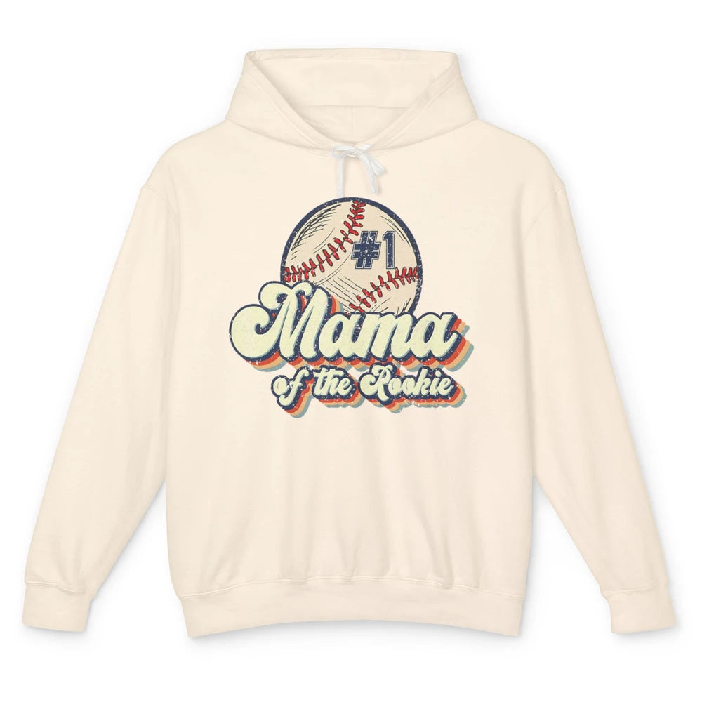 Mama Of Rookie Baseball Mom Softball Players Mother Mommy Unisex Lightweight Hoodie