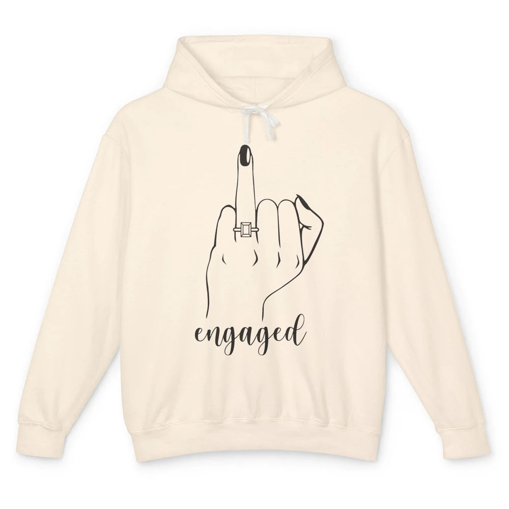 Engaged AF Bride To Be Wedding Ring Future Mrs. Bachelorette Unisex Lightweight Hoodie