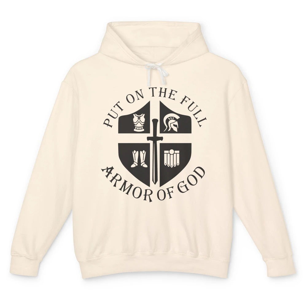 Knight Templar Christian Put On Full Armor Of God Religious Unisex Lightweight Hoodie