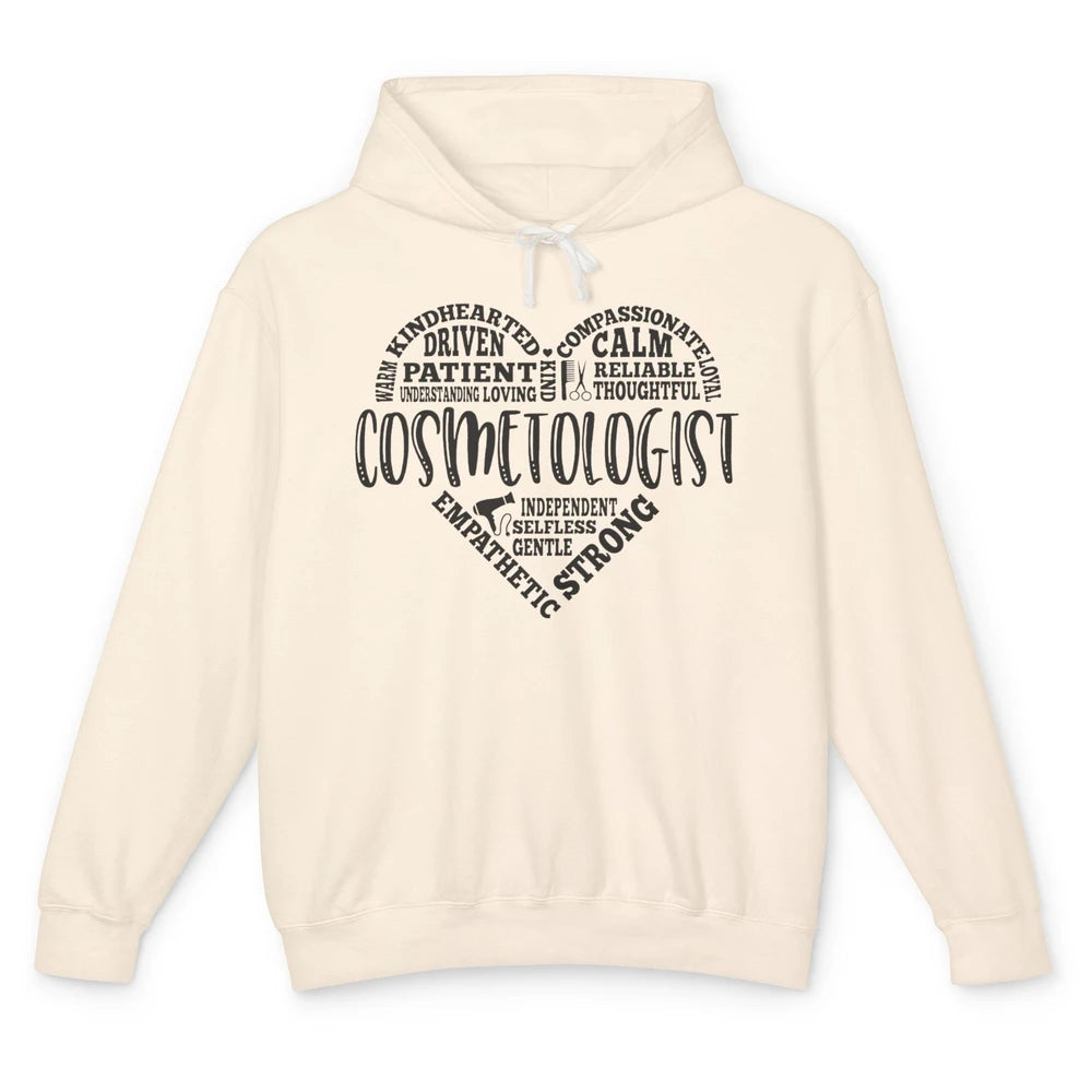 Cosmetologist Typography Cosmetology Beautician Appreciation Unisex Lightweight Hoodie