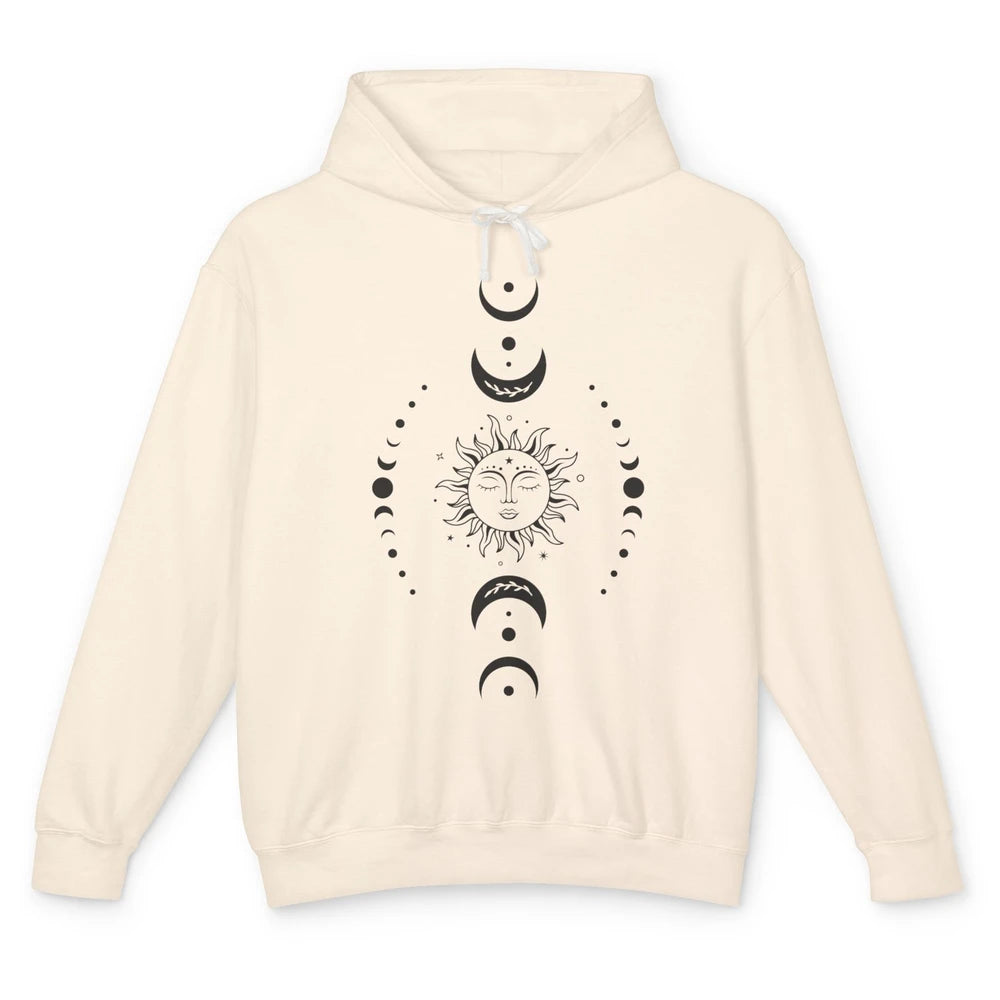 Boho Sun And Moon Hippie Girl Peace Lovers Halloween Costume Unisex Lightweight Hoodie