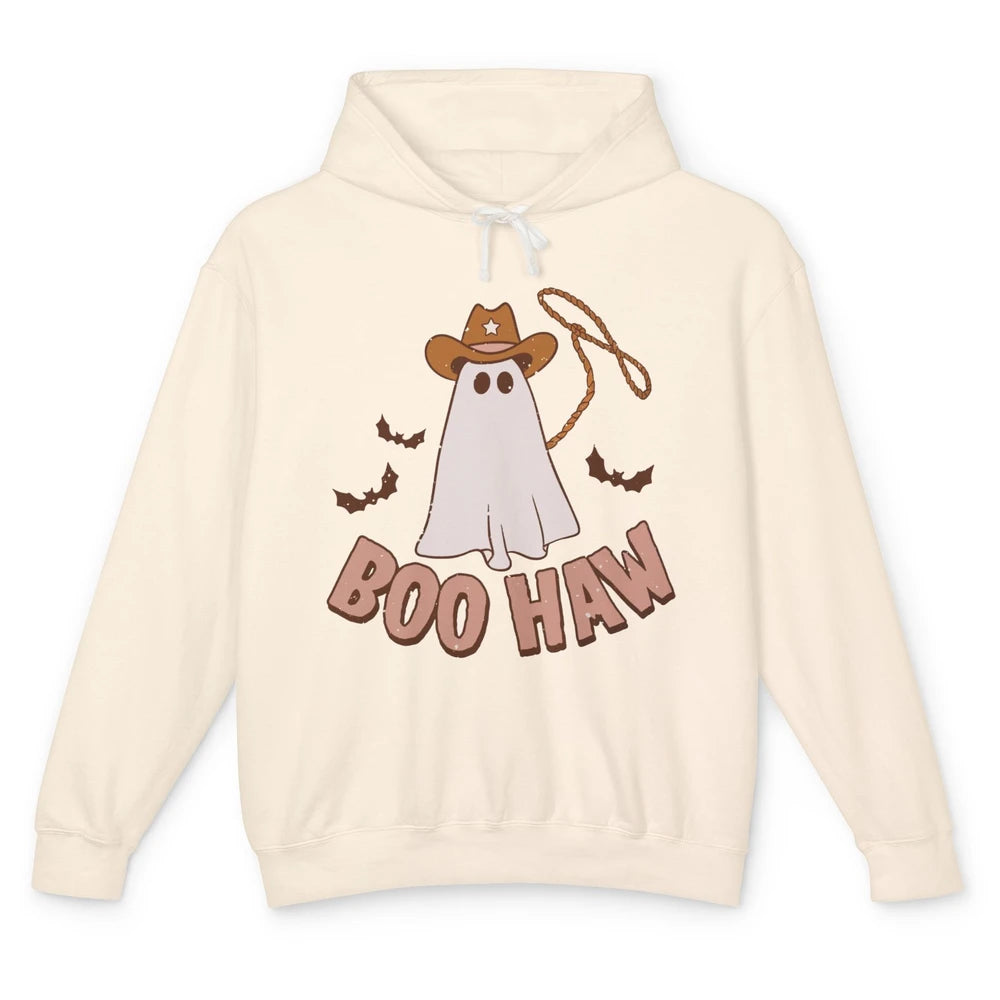 Funny Cowboy Ghost Yeehaw Halloween Western Country Cowboy Unisex Lightweight Hoodie