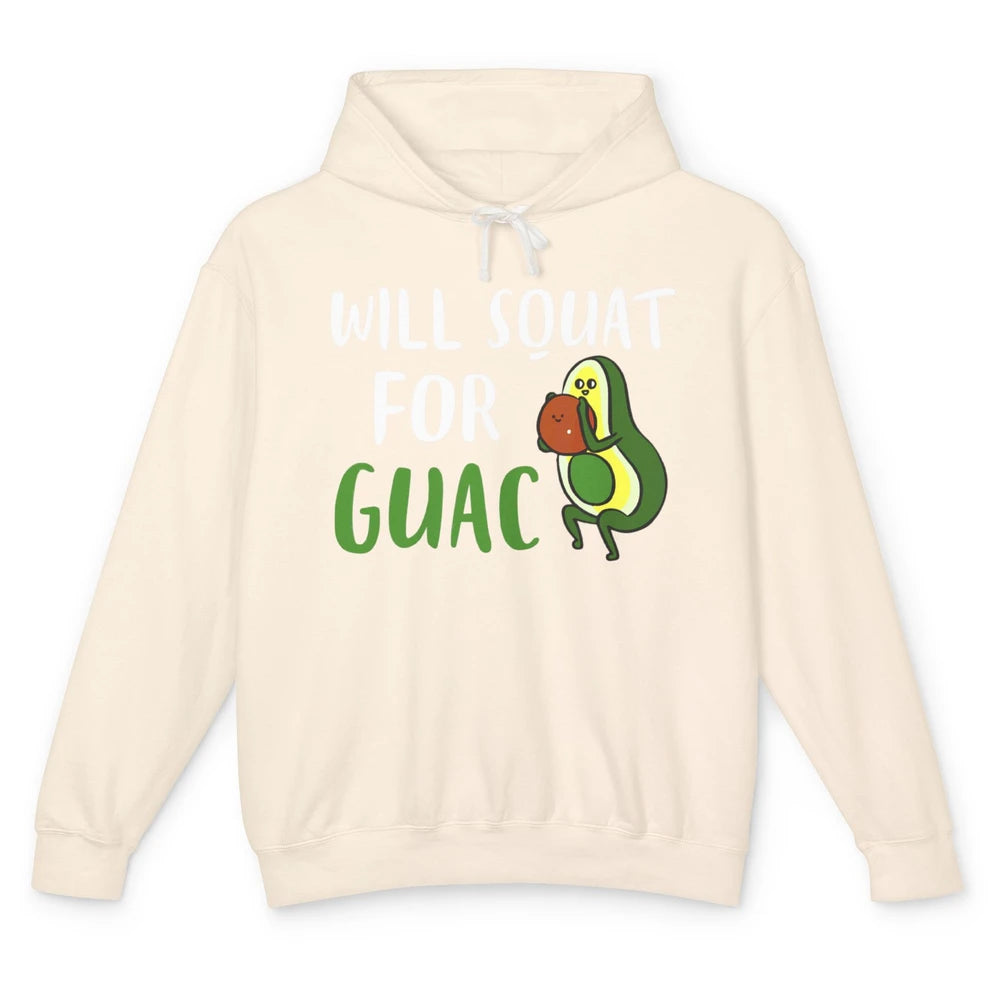 Funny Will Squad For Guac Guacamole Avocado Workout Gym Pun Unisex Lightweight Hoodie