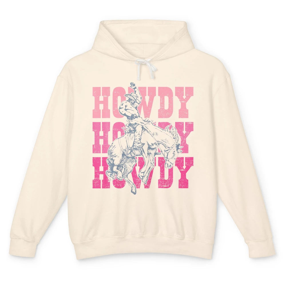 Groovy Howdy Cowboy Rodeo Western Country Retro Riding Horse Unisex Lightweight Hoodie