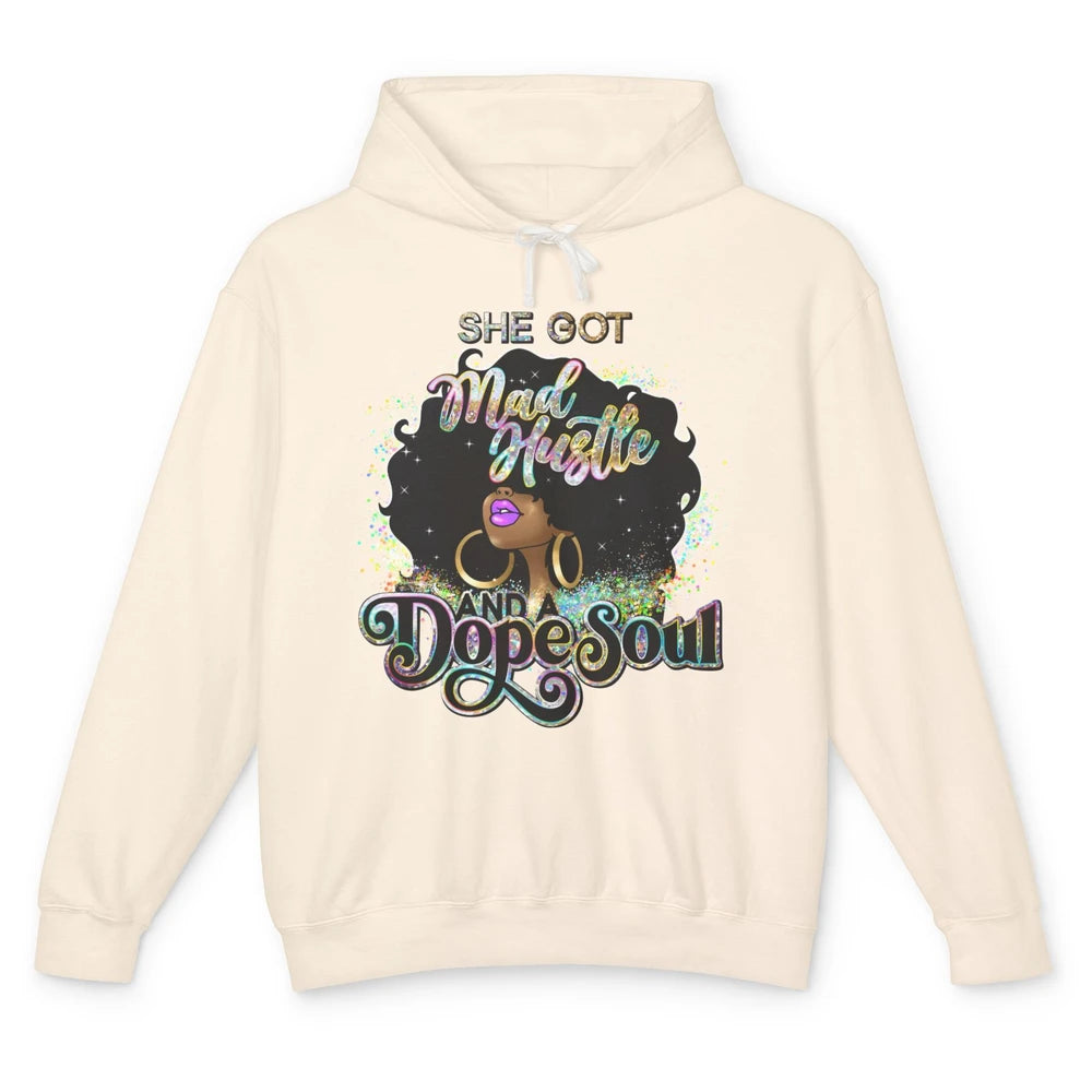 Black Girl She Got A Dope Soul Afro Women Christian Belief Unisex Lightweight Hoodie