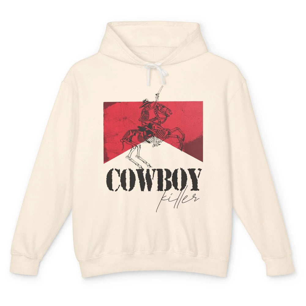 Skeleton Cowboy Killer Howdy Western Country Cowgirl Gift Unisex Lightweight Hoodie