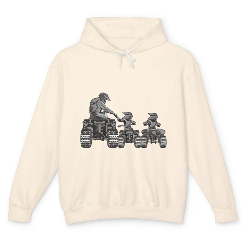 Quad Bike Father And Son Four Wheeler ATV SXS Life Offroad Unisex Lightweight Hoodie