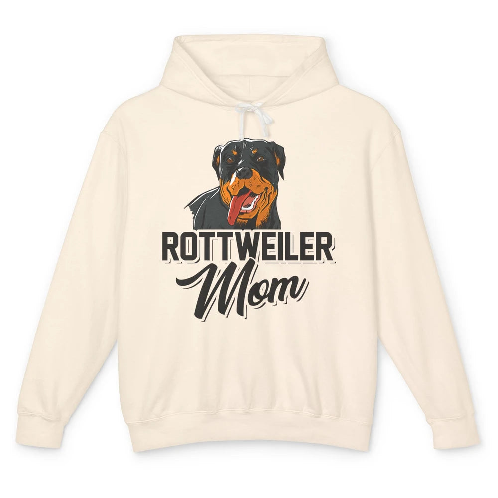 Cute Rottweiler Mom Dog Owner Rotti Fur Pet Mothers Day Mama Unisex Lightweight Hoodie