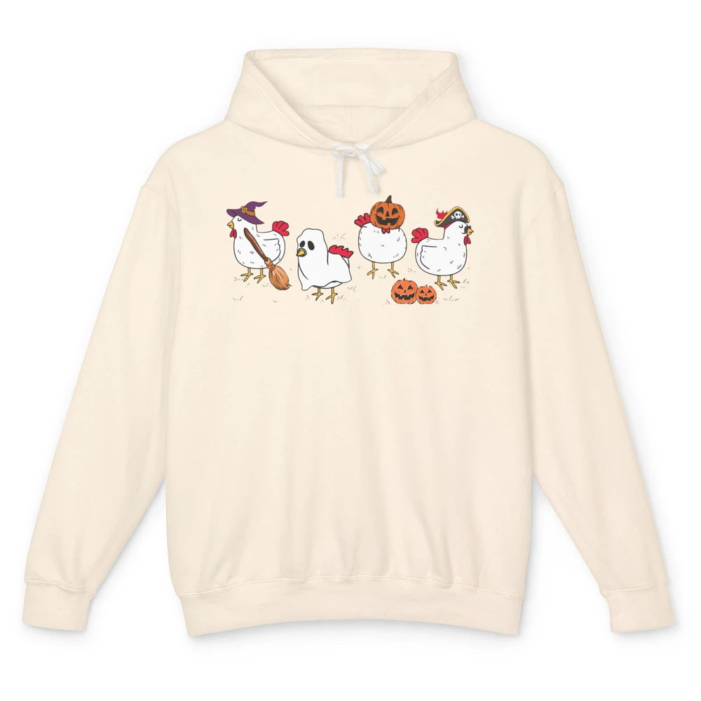 Chicken Ghost Funny Halloween Farm Spooky Chicken Lover Gift Unisex Lightweight Hoodie