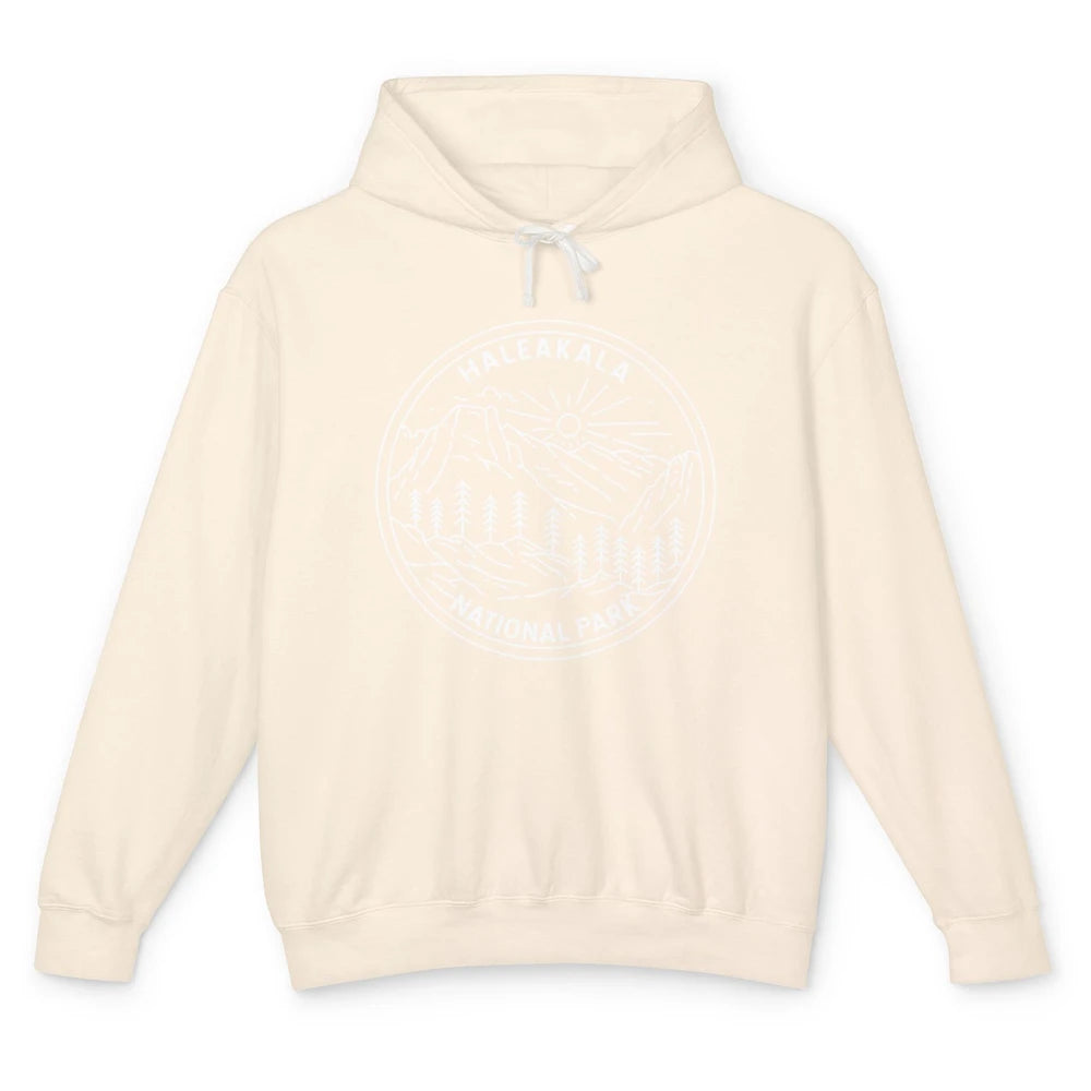 Haleakala Hawaii National Park Vintage Minimalist Paradise Unisex Lightweight Hoodie