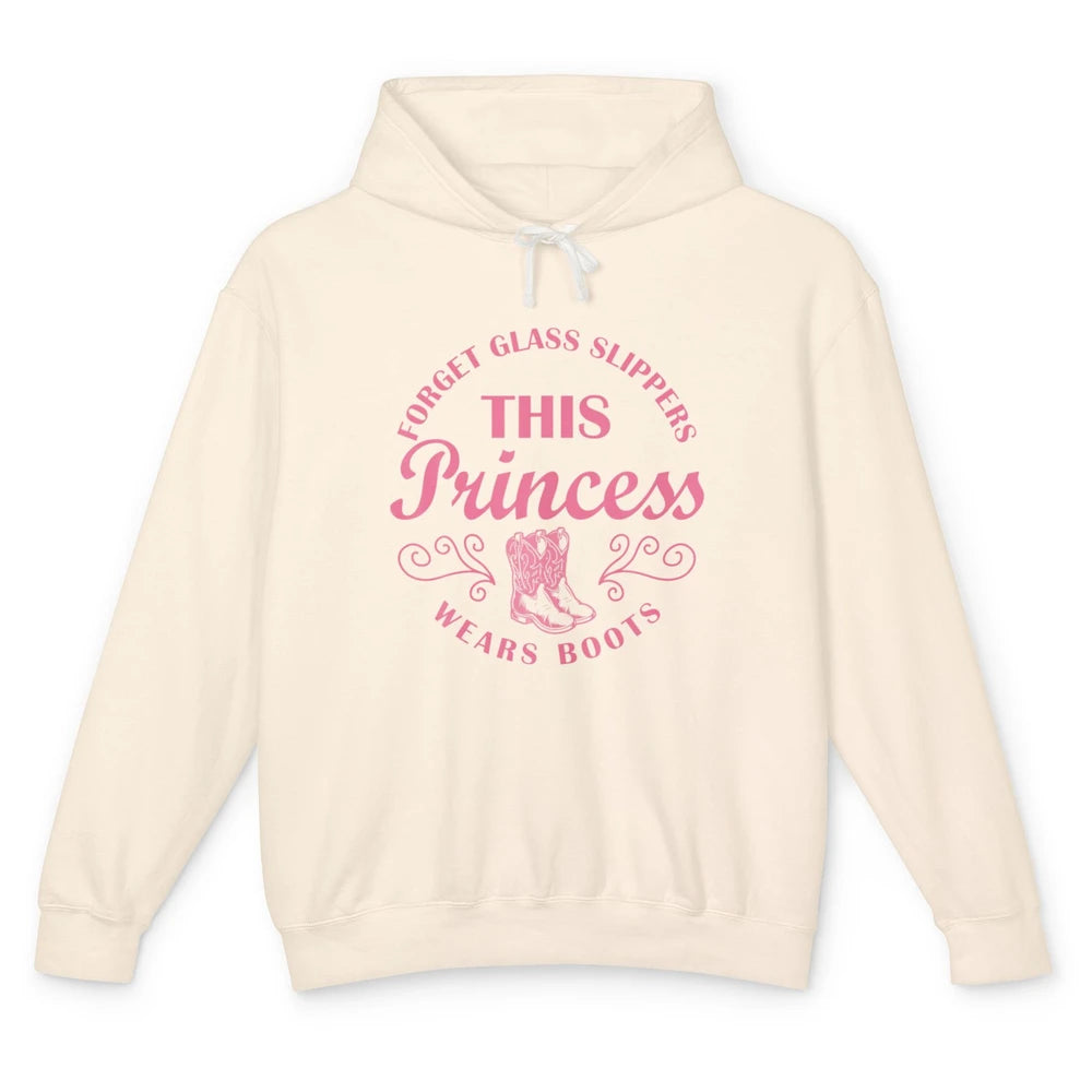 Princess Cowboy Boots Western Country Cowgirl Girls Rodeo Unisex Lightweight Hoodie