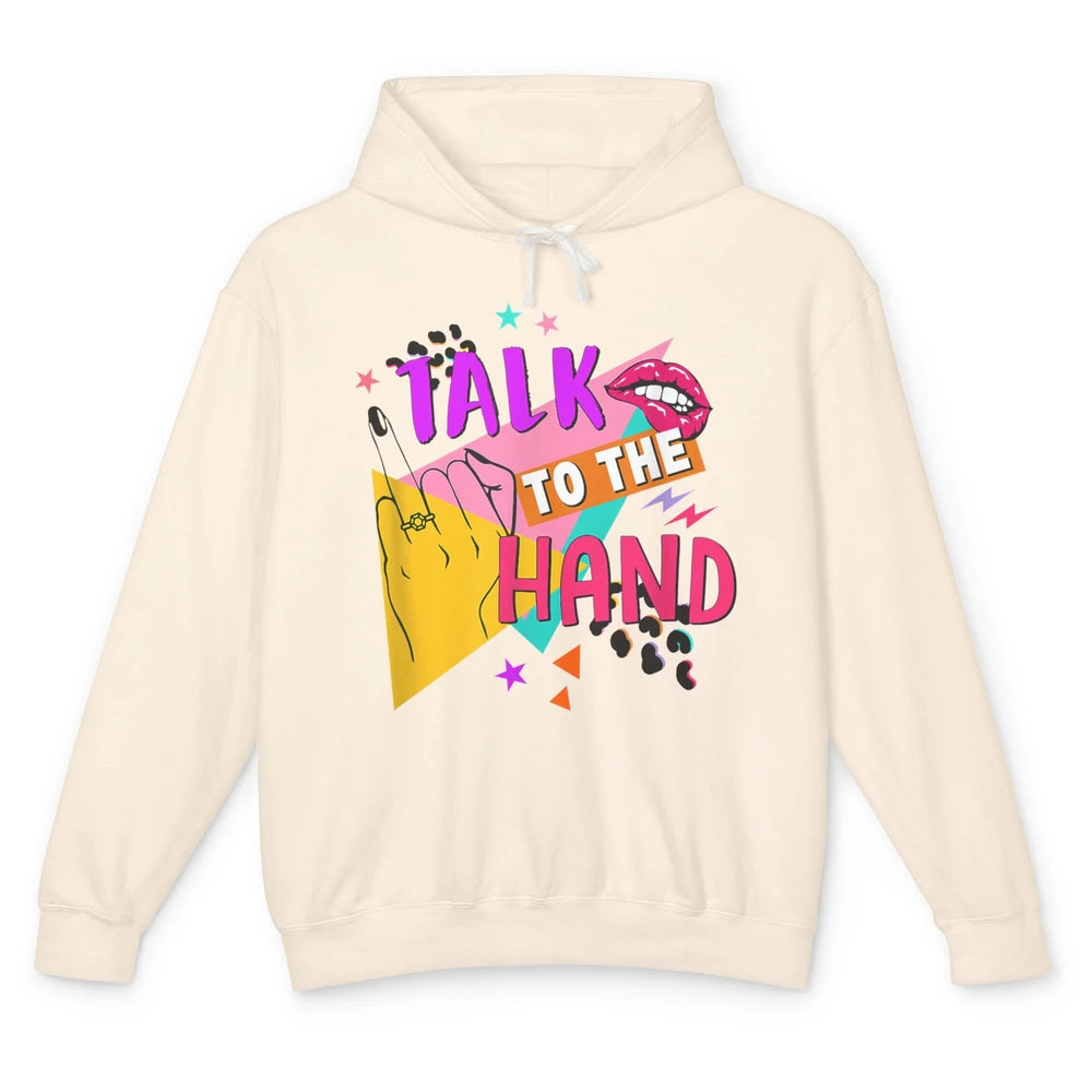 Talk To Hand Bride Retro 90s Bachelorette Bridal Engagement Unisex Lightweight Hoodie