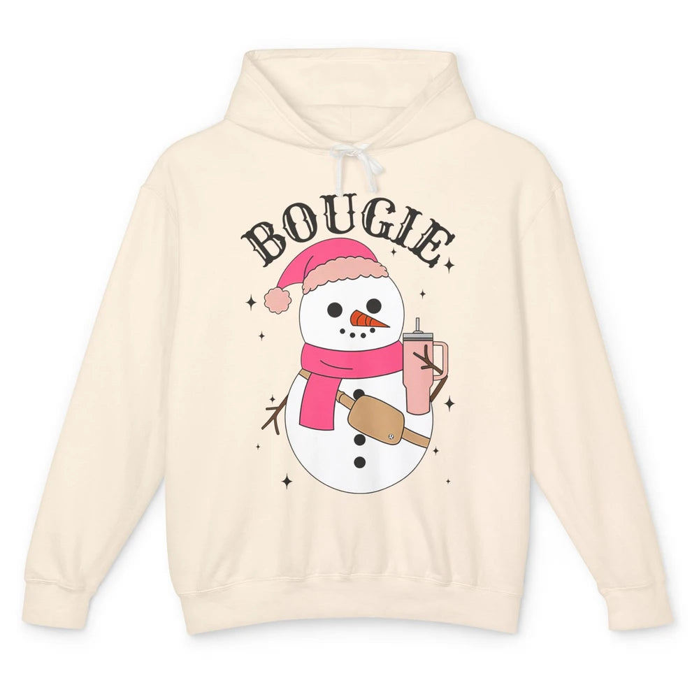 Funny Christmas Boo-jee Snowman Bougie Christmas Winter Unisex Lightweight Hoodie