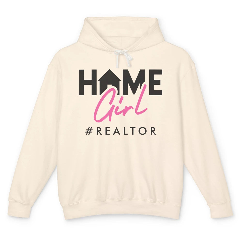 Realtor Life Home Girl Real Estate Agent Housing Investment Unisex Lightweight Hoodie