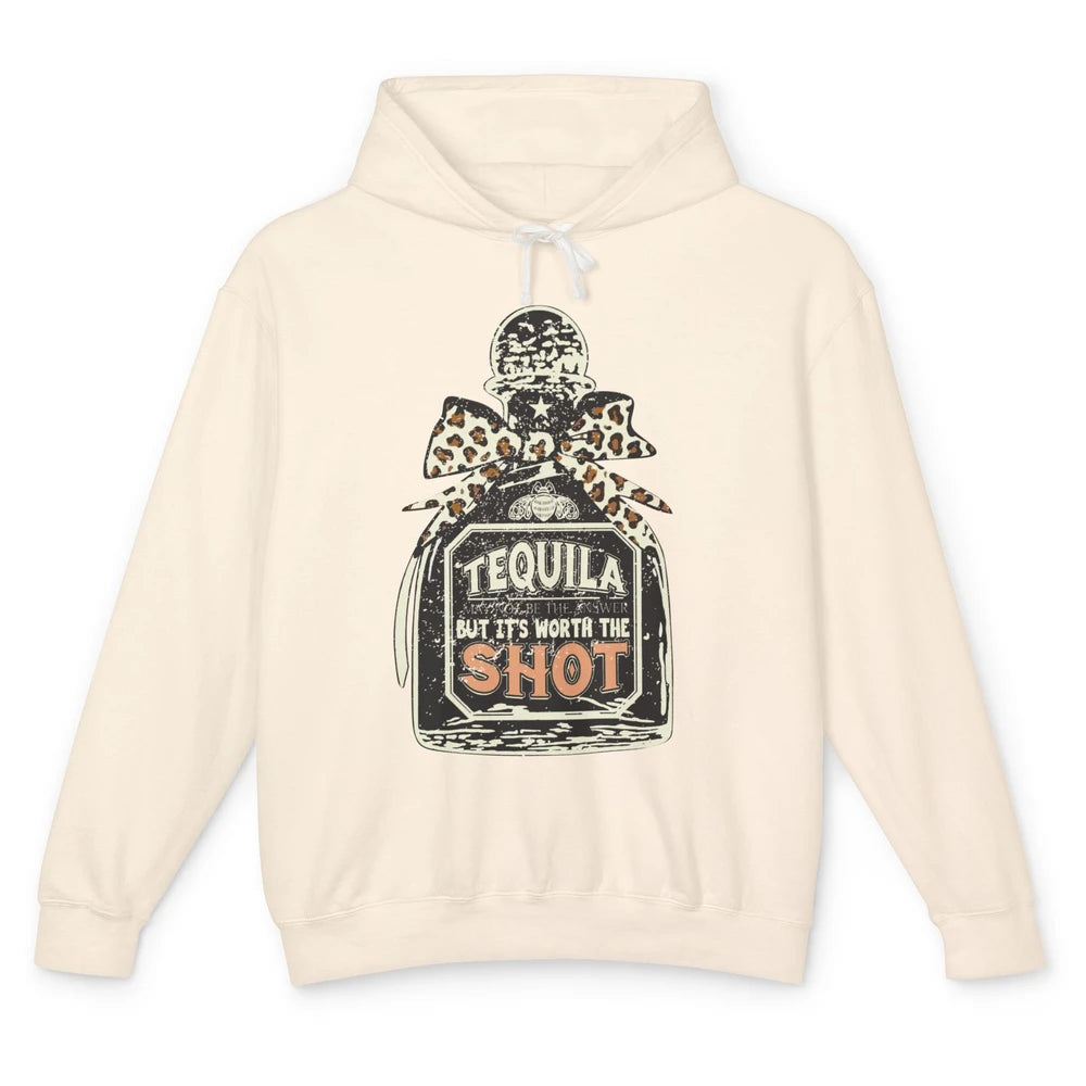 Retro Leopard Tequila May Not Be The Answer Western Country Unisex Lightweight Hoodie