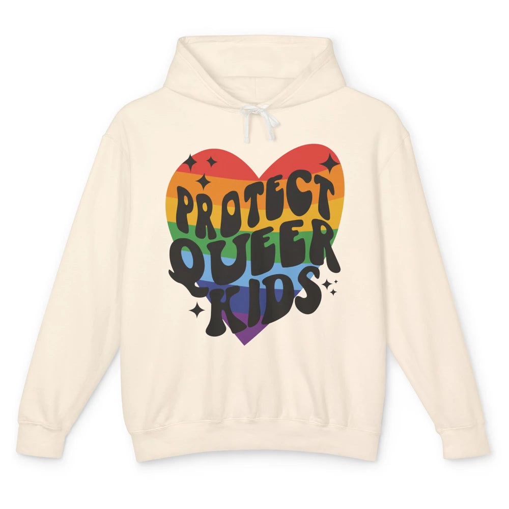 Protect Queer Kids Protect Trans Youth LGBT Gay Pride Ally Unisex Lightweight Hoodie