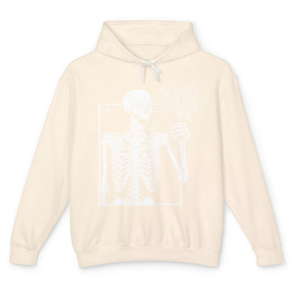 Funny Skeleton Gardener Card Plant Lovers Gardening Gift Unisex Lightweight Hoodie