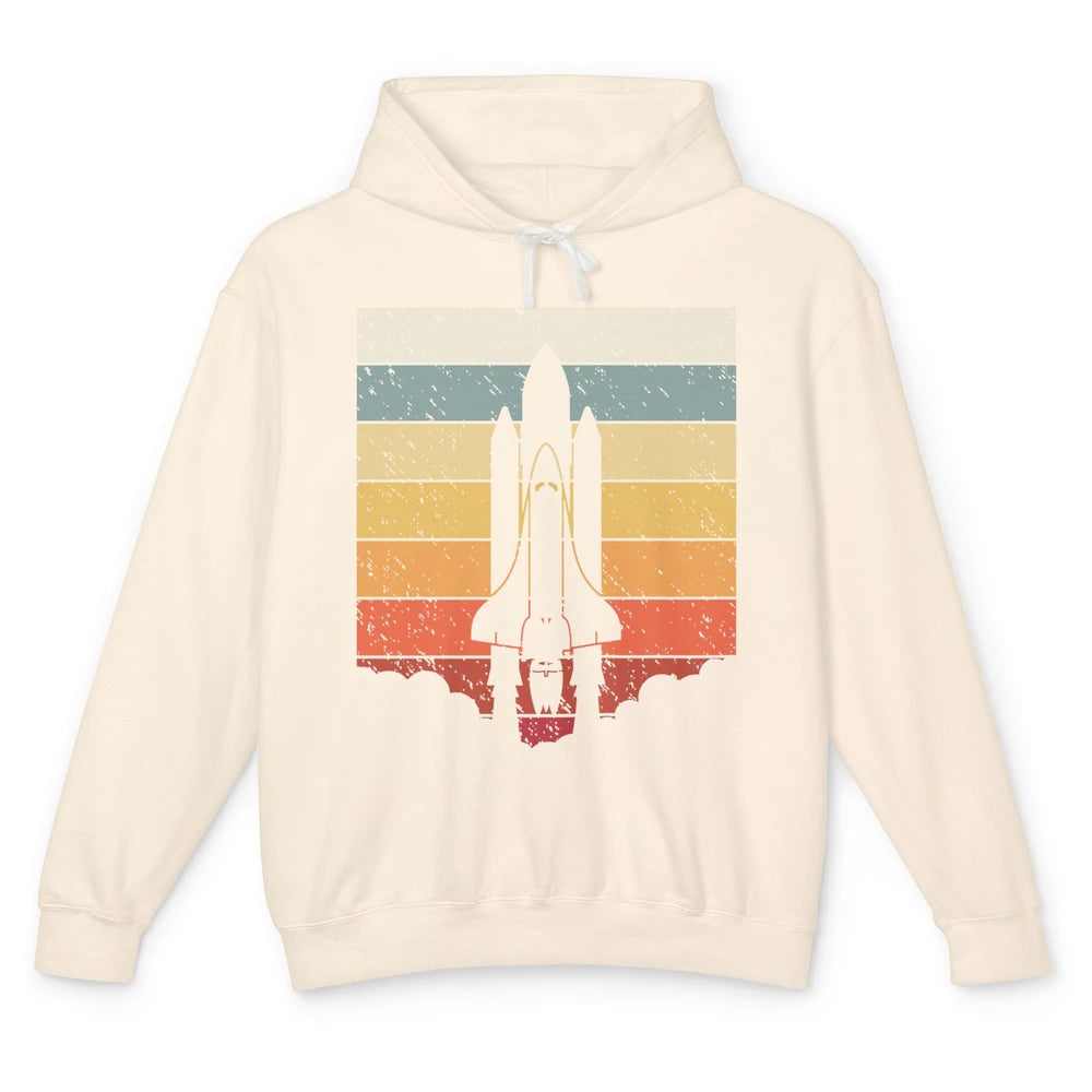 Vintage Astronaut Spaceship Spacecraft Spaceman Astrology Unisex Lightweight Hoodie