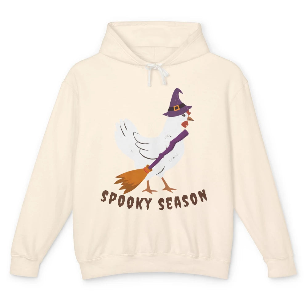 Halloween Chicken Spooky Season Trick Or Treat Farm Life Unisex Lightweight Hoodie