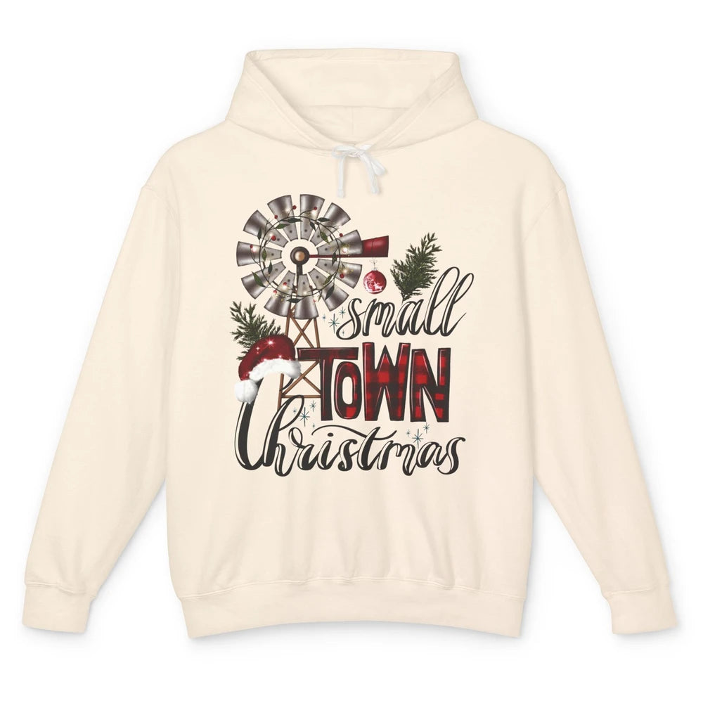 Retro Small Town Christmas Western Hometown Christmas Unisex Lightweight Hoodie