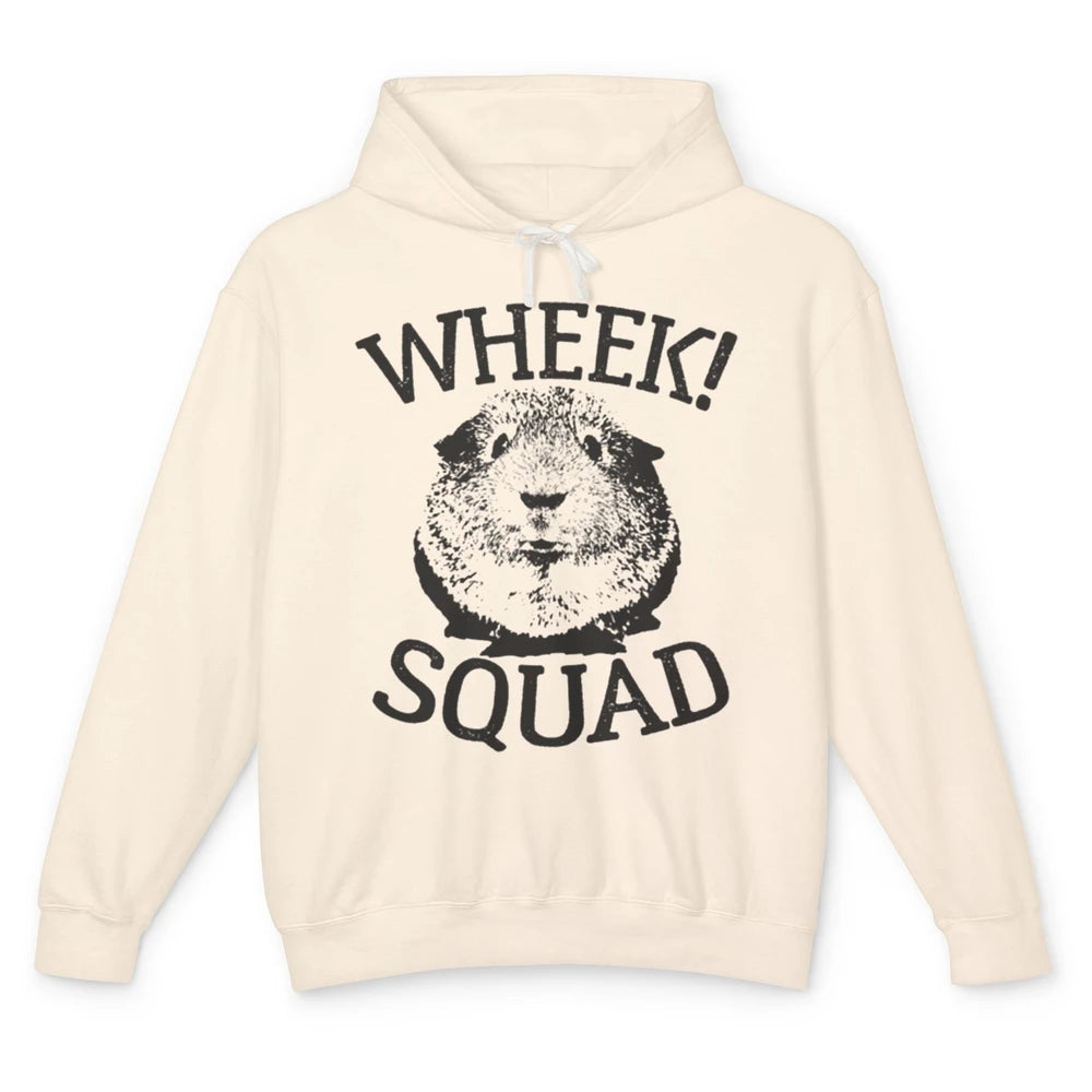 Guinea Pig Wheek Squad Funny Pet Fur Animal Hamster Owner Unisex Lightweight Hoodie