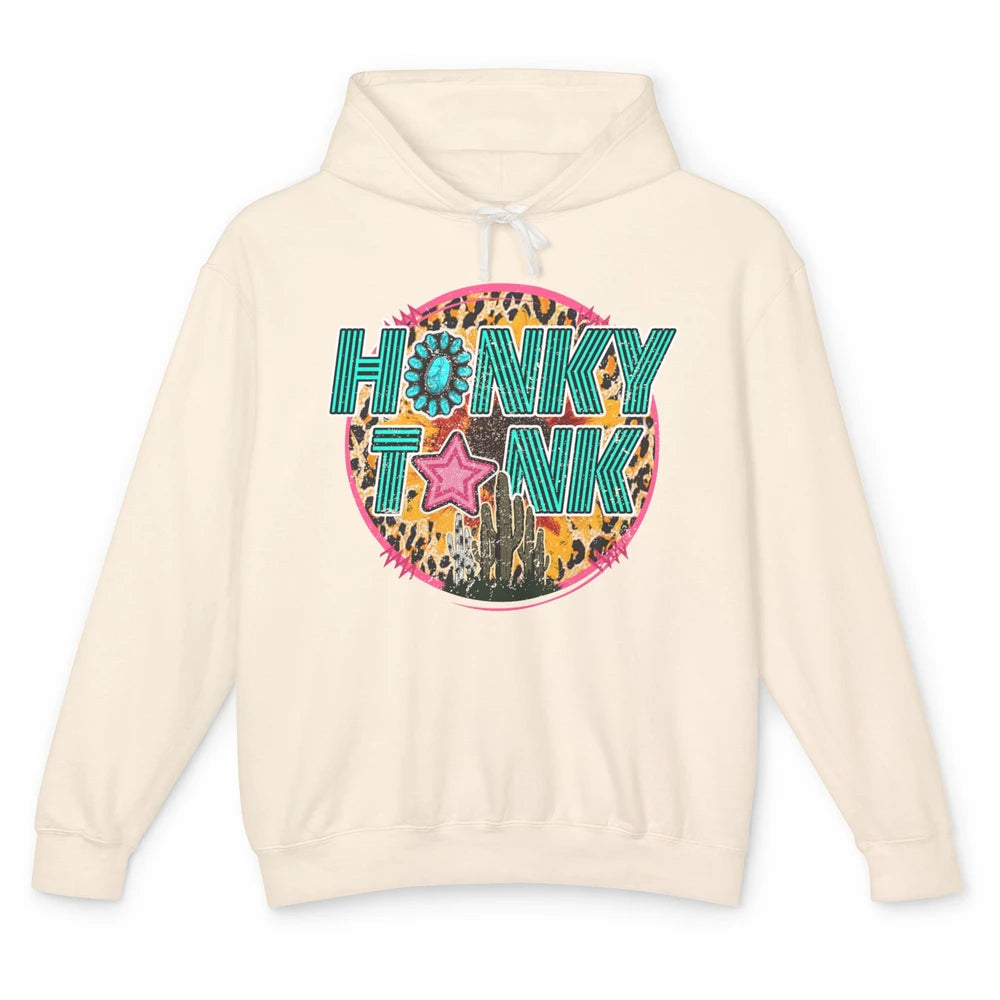 Honky Tonk Highway Desert Cactus Western Country Cowboy Gift Unisex Lightweight Hoodie