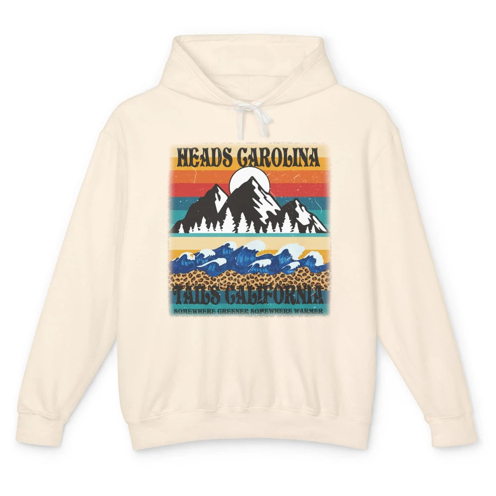 Vintage Heads Carolina Tail California Summer Beach Mountain Unisex Lightweight Hoodie