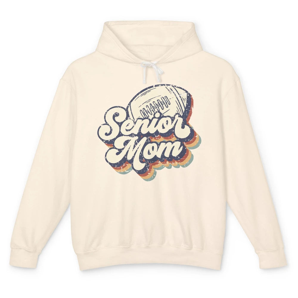 Retro Senior Mom Football Class Of 2022 Graduate Mom Gift Unisex Lightweight Hoodie