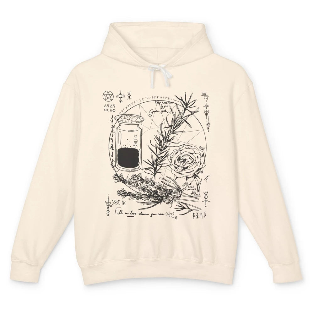 Practical Magic Witch Gardening Card Gardeners Plant Lovers Unisex Lightweight Hoodie