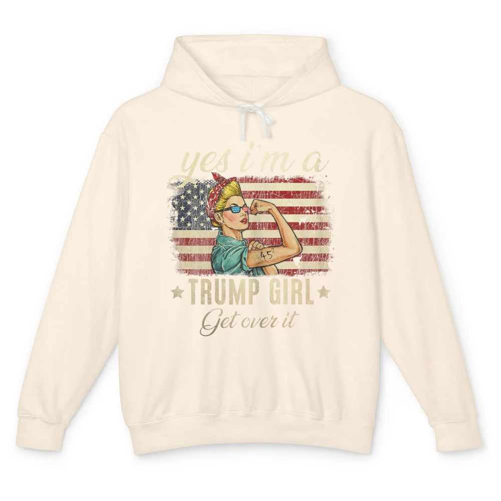 Funny Im A Trump Girl Strong Women 2024 Republican Choice Unisex Lightweight Hoodie