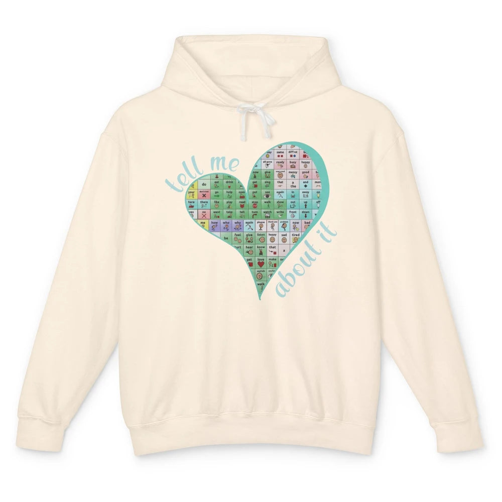 Sped Teacher Heart Your Words Matter Speech Therapy Unisex Lightweight Hoodie