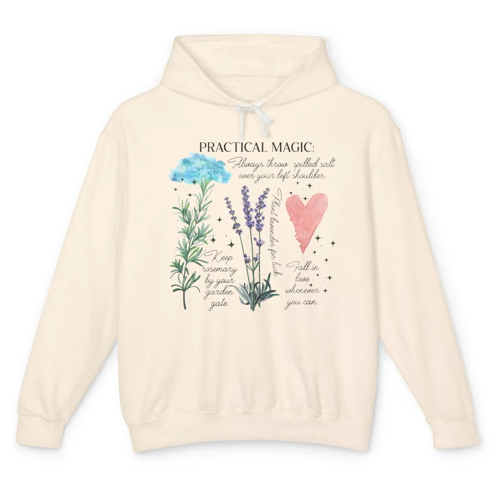 Practical Magic Witch Gardening Card Gardeners Plant Lovers Unisex Lightweight Hoodie