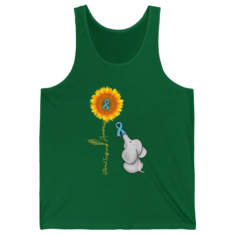 Adrenal Insufficiency Awareness Baby Elephant Sunflower Unisex Jersey Tank