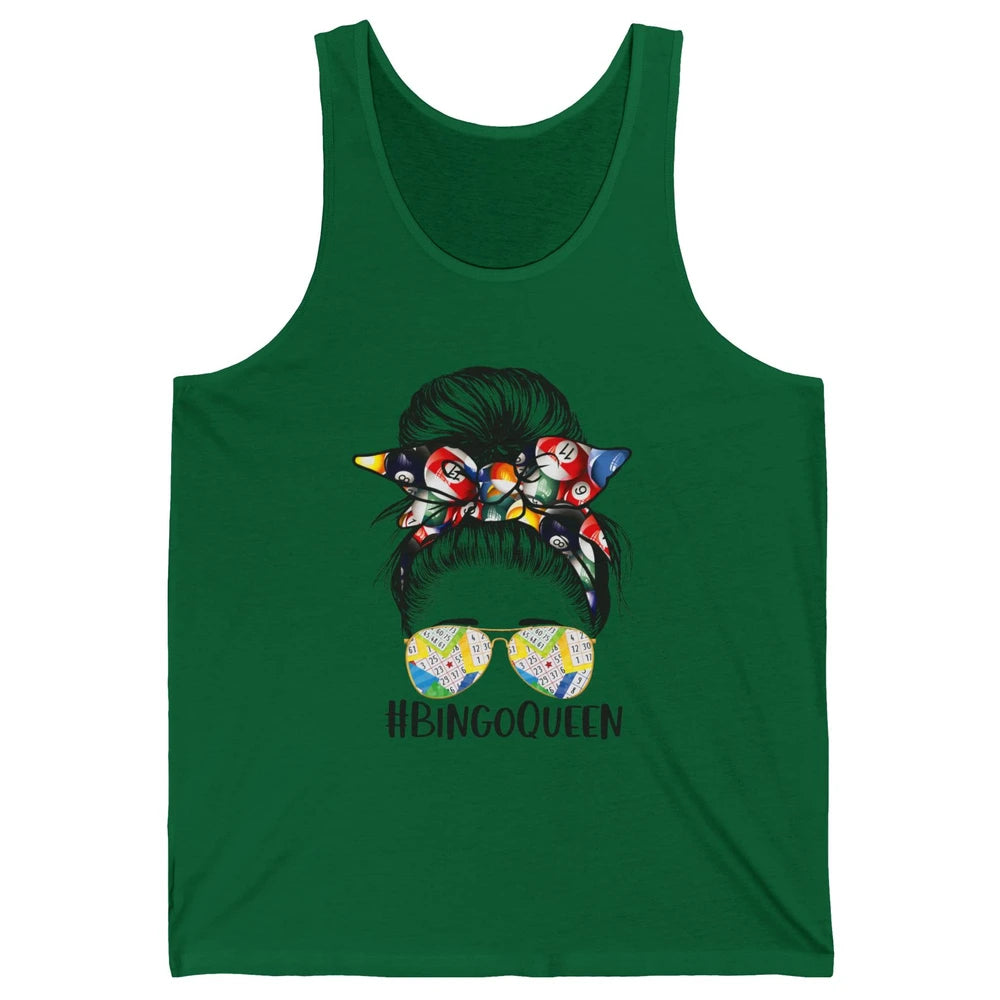 Bingo Life Messy Bun Bandana Gambling Lucky Bingo Player Unisex Jersey Tank