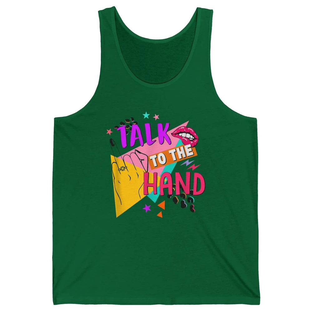 Talk To Hand Bride Retro 90s Bachelorette Bridal Engagement Unisex Jersey Tank