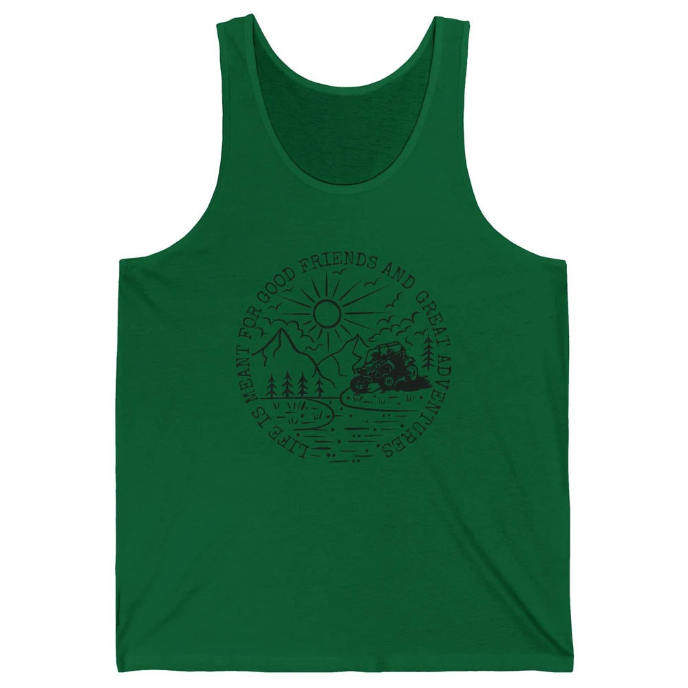 Retro UTV Life Great Adventure Side By Side Rider Mud Riding Unisex Jersey Tank