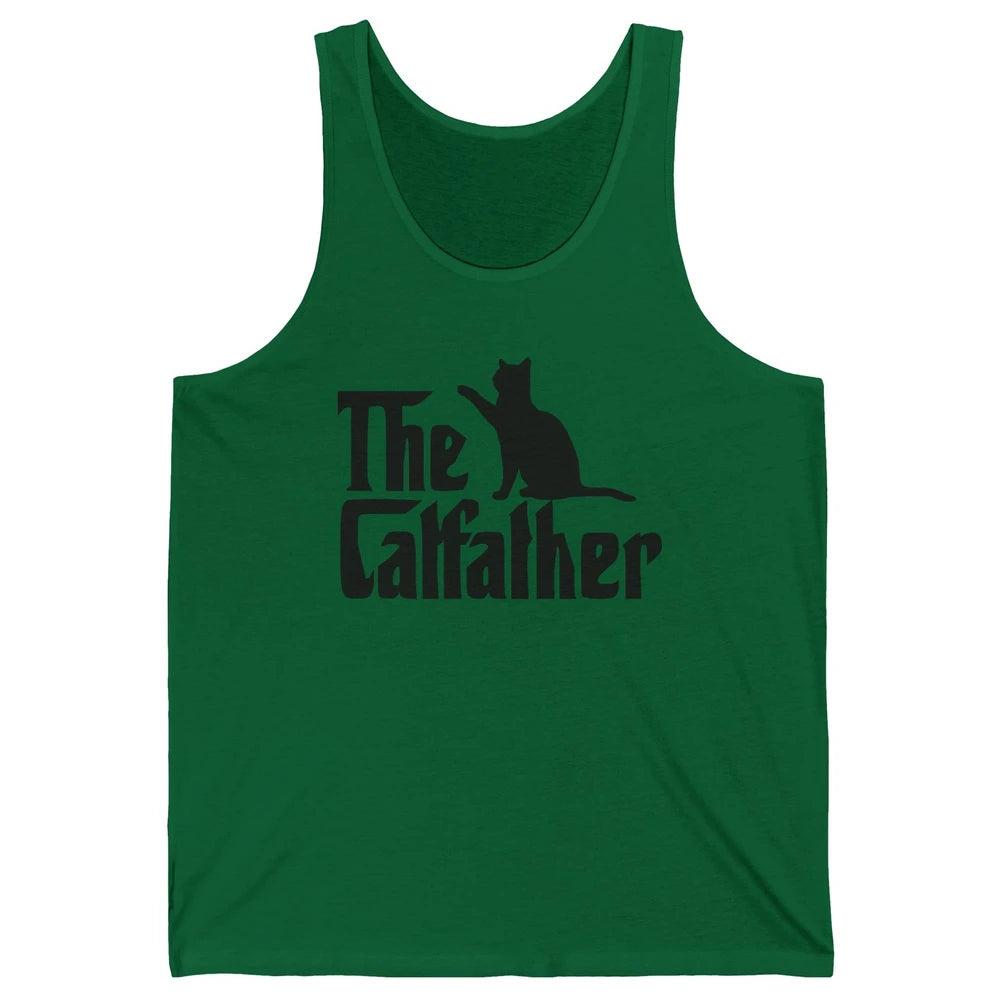 The Catfather Parody Funny Cat Lovers Cat Dad Fathers Day Unisex Jersey Tank