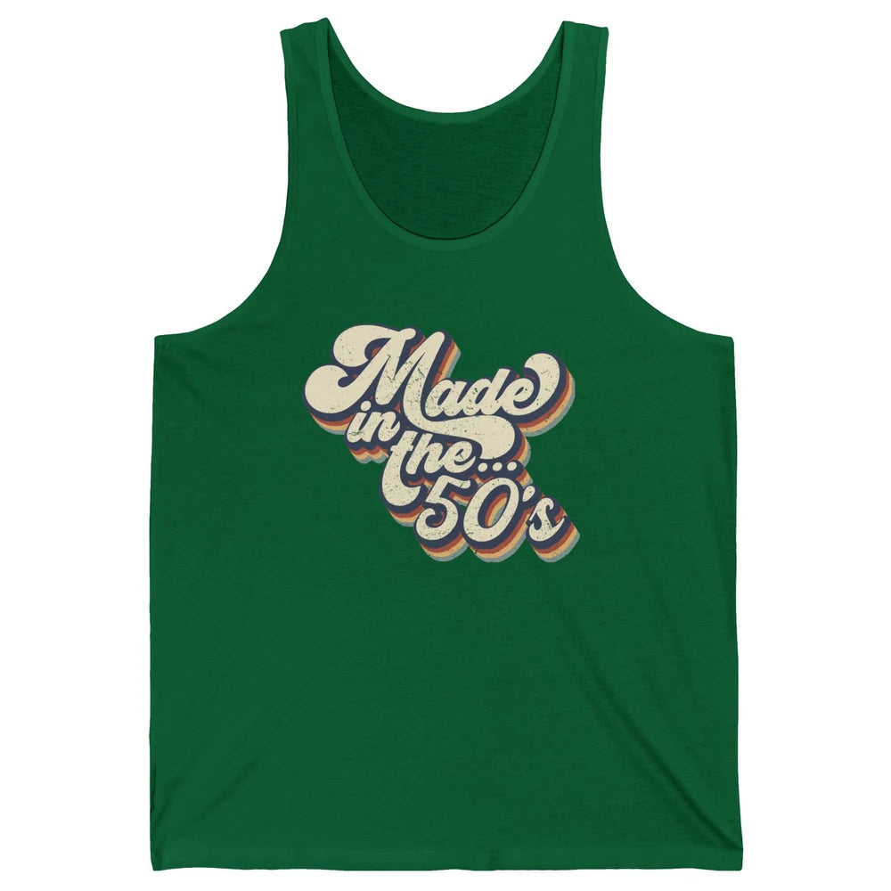 Retro Vintage Made In The 50's 1950s Born Birthday 50s Born Unisex Jersey Tank