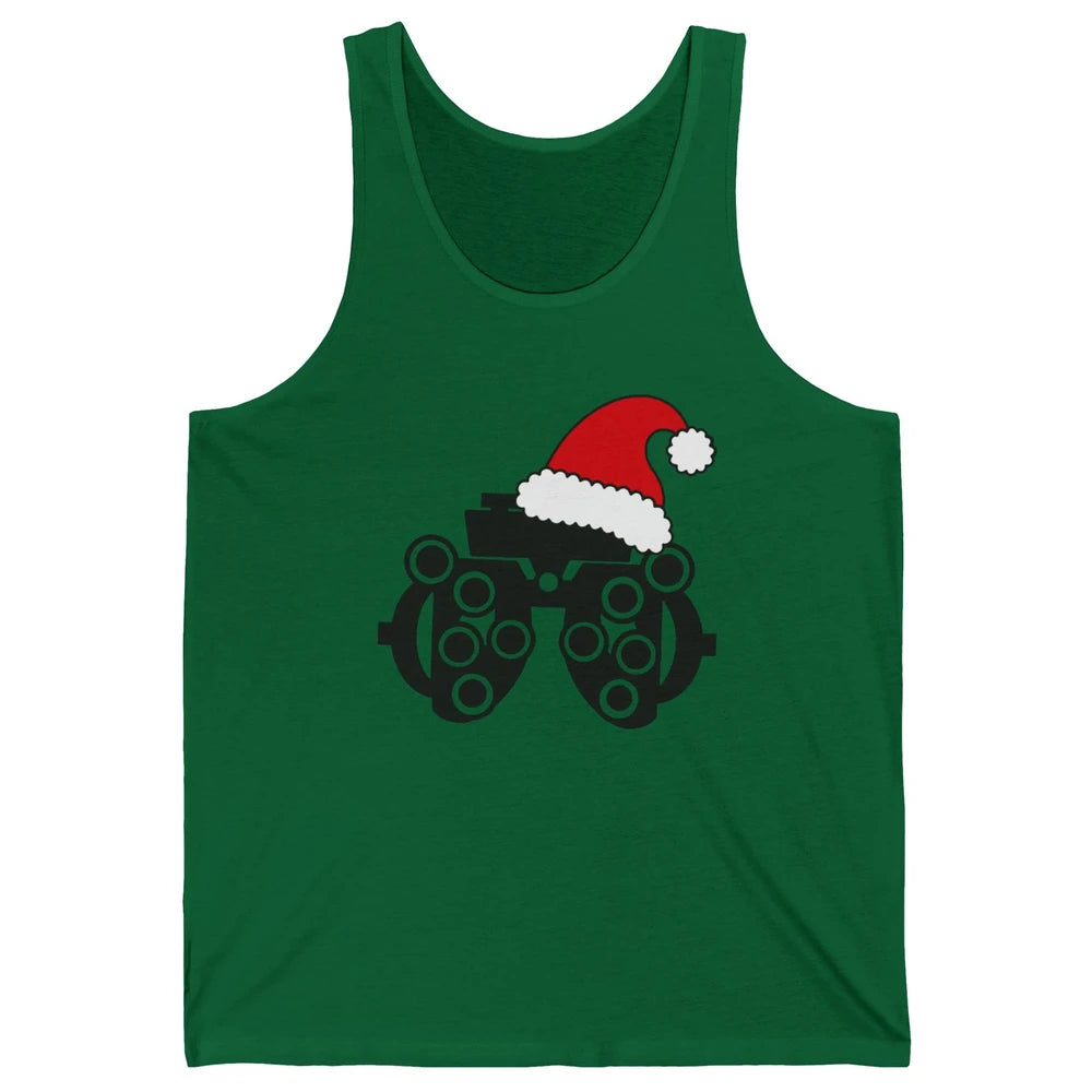 Funny Phoropter Santa Hat Optometrist Optician Christmas Unisex Jersey Tank