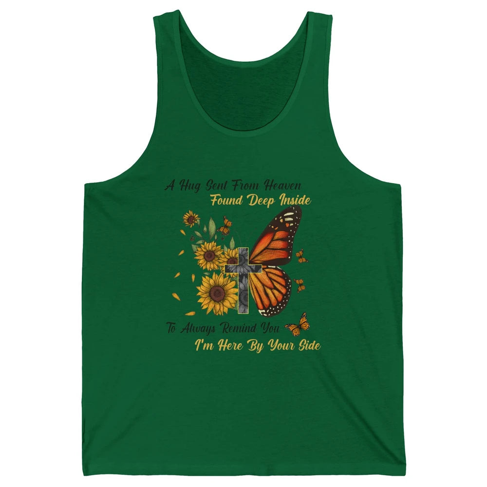 Butterfly Sunflower Jesus Cross Im By Your Side Heaven Angel Unisex Jersey Tank