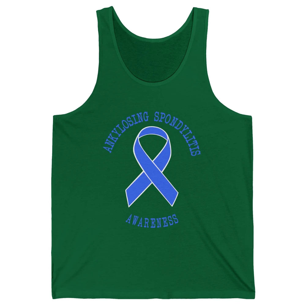 Ankylosing Spondylitis Awareness Support Blue Ribbon Gift Unisex Jersey Tank