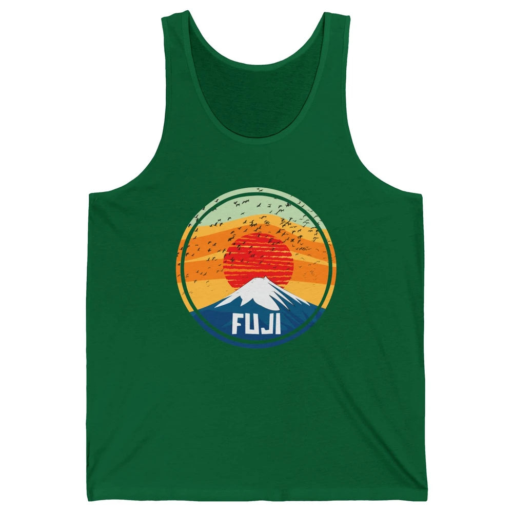 Vintage Sunset Mount Fuji The Highest Mountain In Japan Unisex Jersey Tank